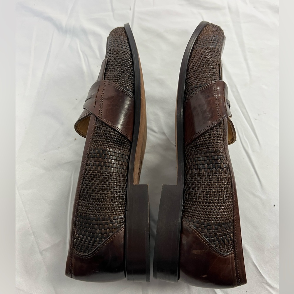 Johnston & Murphy Cellini Tassel Dress Loafers Brown Leather Mens Size 10.5 - Picture 3 of 7